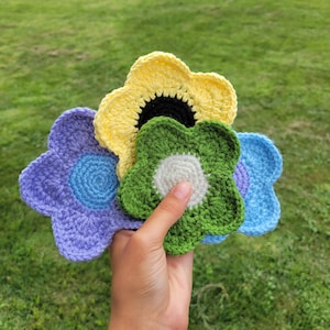 Mystery Colorful Springtime Flower Crochet Coasters