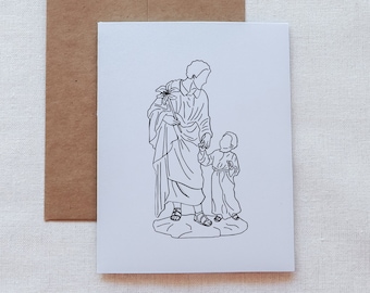 St Joseph and Jesus Catholic Greeting Card