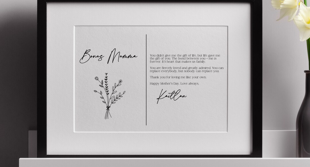 Mother's Day Print Mother's Day Gift Personalised Gift for Mum Gift for