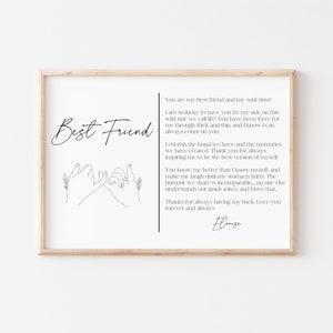 Personalised Gift for Best Friend | Personalised Gift | Best Friend | Gift for Her | Custom Print | Keepsake | Personalised Print | Bestie