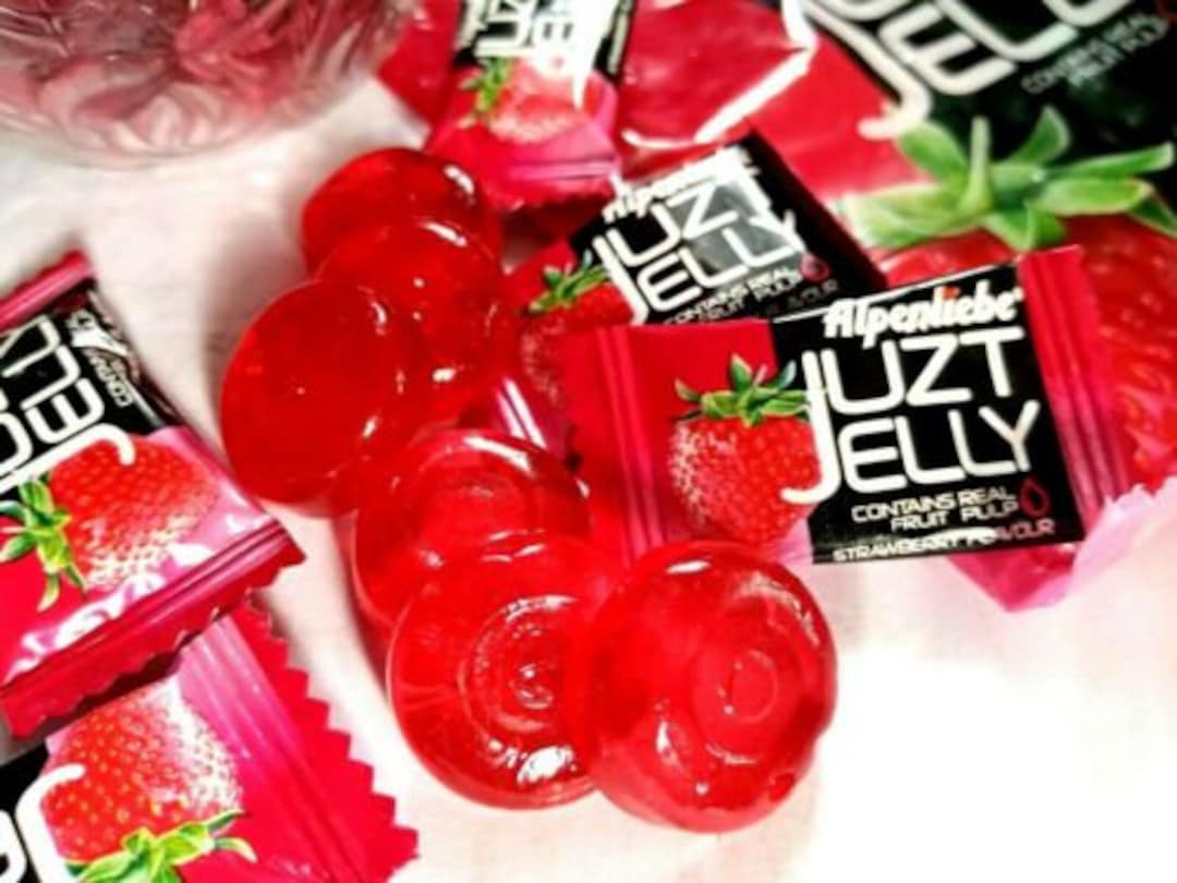 Alpenliebe Juzt Jelly, Strawberry / 1 Pack of 12 Candies