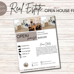Szablon ulotki Open House | Szablon ulotki Real Estate | Ulotka Open House | Ulotka Realtor | Pocztówka Open House | Marketing Real Estate