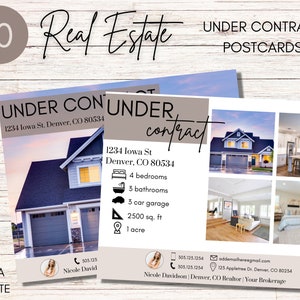 Real Estate Postcards | Under Contract Postcards | Real Estate Farming | Real Estate Branding | Home Seller Postcard | Real Estate Leads