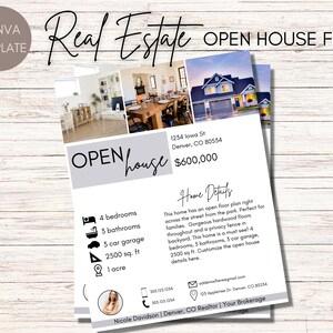 Szablon ulotki Open House | Szablon ulotki Real Estate | Ulotka Open House | Ulotka Realtor | Pocztówka Open House | Marketing Real Estate