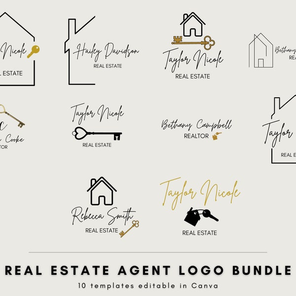 Real Estate Logo | Realtor Logo | Real Estate Logo Design | Real Estate Agent | Real Estate Marketing | Signature Logo | Logo Bundle