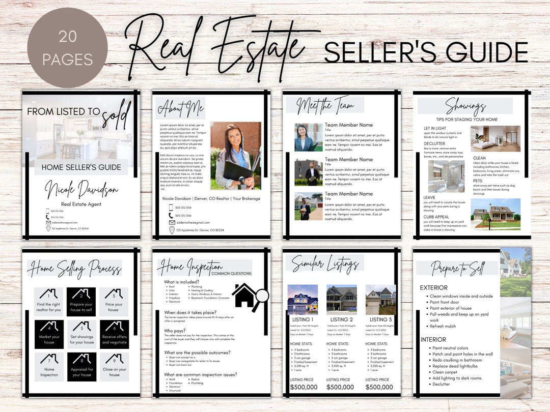 20 Page Real Estate Listing Presentation | Home Seller Guide | Home ...