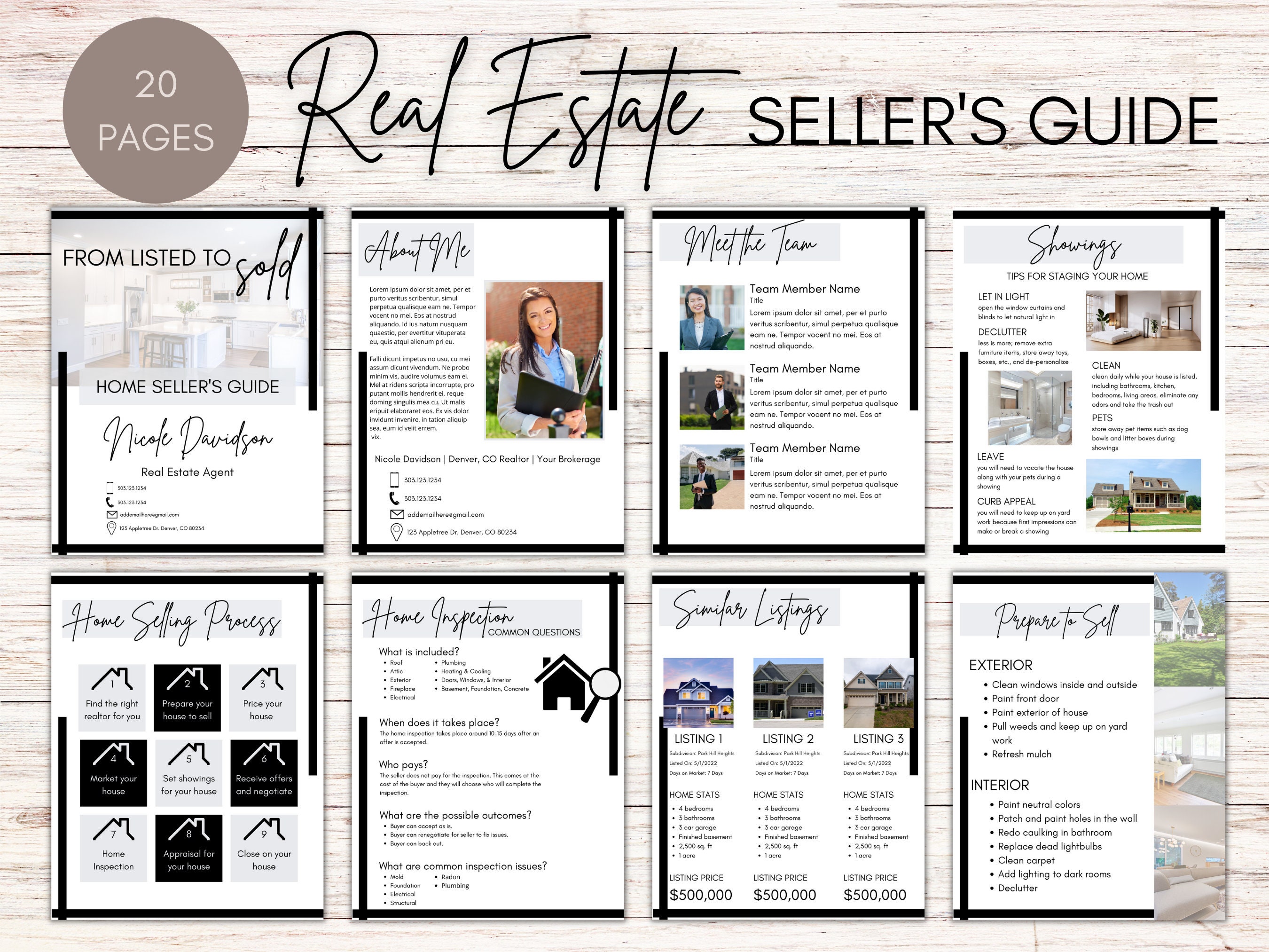 20 Page Real Estate Listing Presentation | Home Seller Guide | Home ...