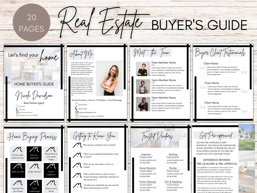 20 Page Real Estate Listing Presentation | Home Buyer Guide | Home ...