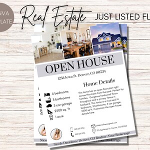 Szablon ulotki Open House | Szablon ulotki Real Estate | Ulotka Open House | Ulotka Realtor | Pocztówka Open House | Marketing Real Estate