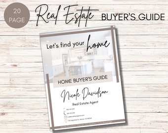20 Page Real Estate Listing Presentation | Home Buyer Guide | Home Buyer Template | Real Estate Brand | Canva Template | Modern Packet