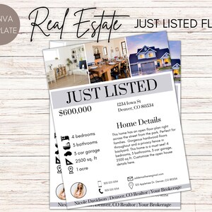Just Listed Flyer | Real Estate Flyer Template | Open House Flyer | Realtor Flyer | Real Estate Branding | Real Estate Marketing
