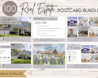 100 Real Estate Postcards | Postcard Bundle | Real Estate Farming | Real Estate Branding | Home Seller Postcard | Real Estate Lead