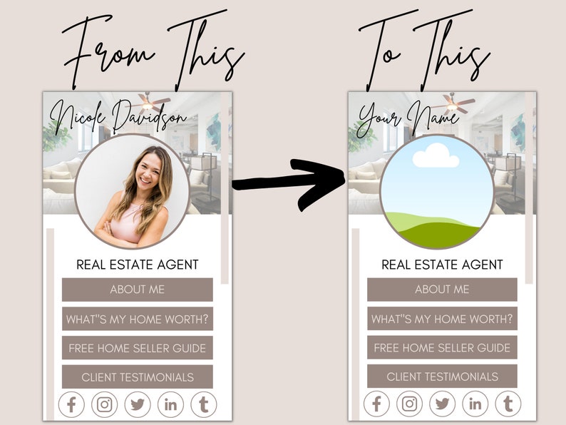 Real Estate Link in Bio Instagram Template | Real Estate Landing Page ...