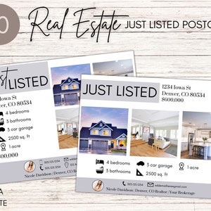 Real Estate Postcards | Just Listed Postcard | Real Estate Farming | Real Estate Branding | Home Seller Postcard | Real Estate Leads