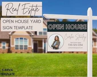 Open House Sign | Open House Yard Sign Template | Real Estate Sign | Modern Real Estate Agent | Realtor Marketing & Realtor Branding