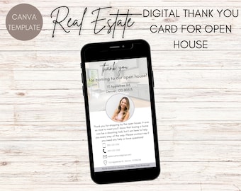 Open House Thank You Card | Digital Thank You Card | Real Estate Business Card | Open House Marketing | Real Estate Branding