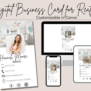 Digital Business Card Template | Real Estate Business Card | Modern Business Card Template | Real Estate Agent Marketing