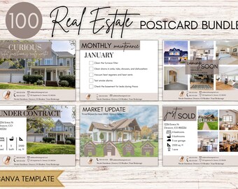 100 Real Estate Postcards | Postcard Bundle | Real Estate Farming | Real Estate Branding | Home Seller Postcard | Real Estate Lead