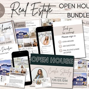 Open House Bundle | Home Buyer Guide, Open House Instagram Posts, Open House Thank You Card, Open House Sign In Sheet | Real Estate Bundle
