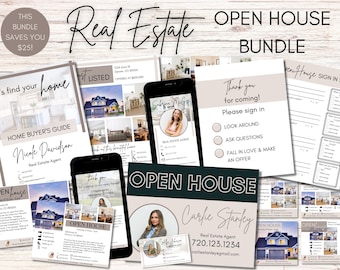 Open House Bundle | Home Buyer Guide, Open House Instagram Posts, Open House Thank You Card, Open House Sign In Sheet | Real Estate Bundle
