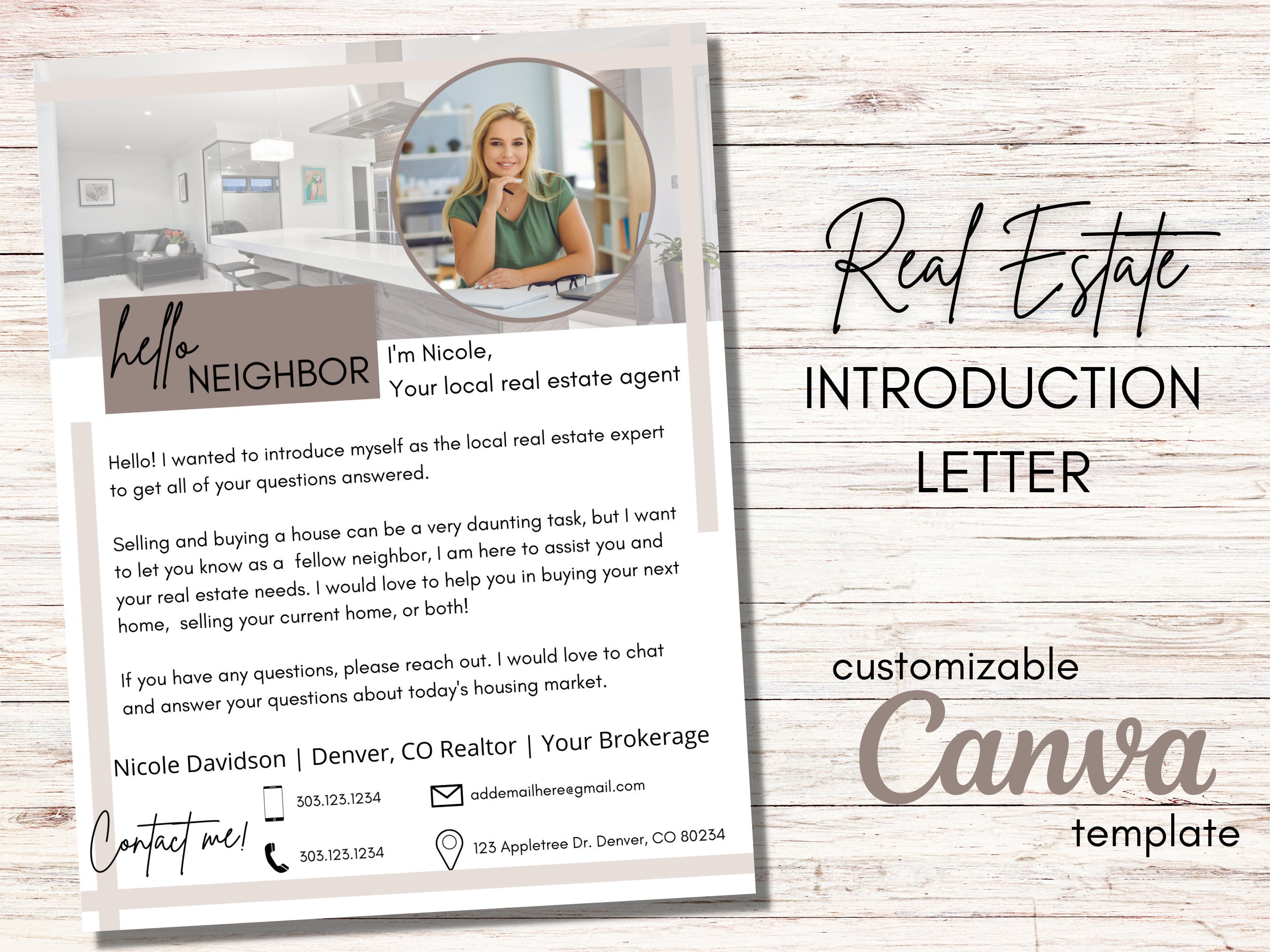 Real Estate Introduction Flyer Farming Letter Real Estate Etsy