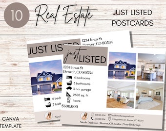 Real Estate Postcards | Just Listed Postcard | Real Estate Farming | Real Estate Branding | Home Seller Postcard | Real Estate Leads