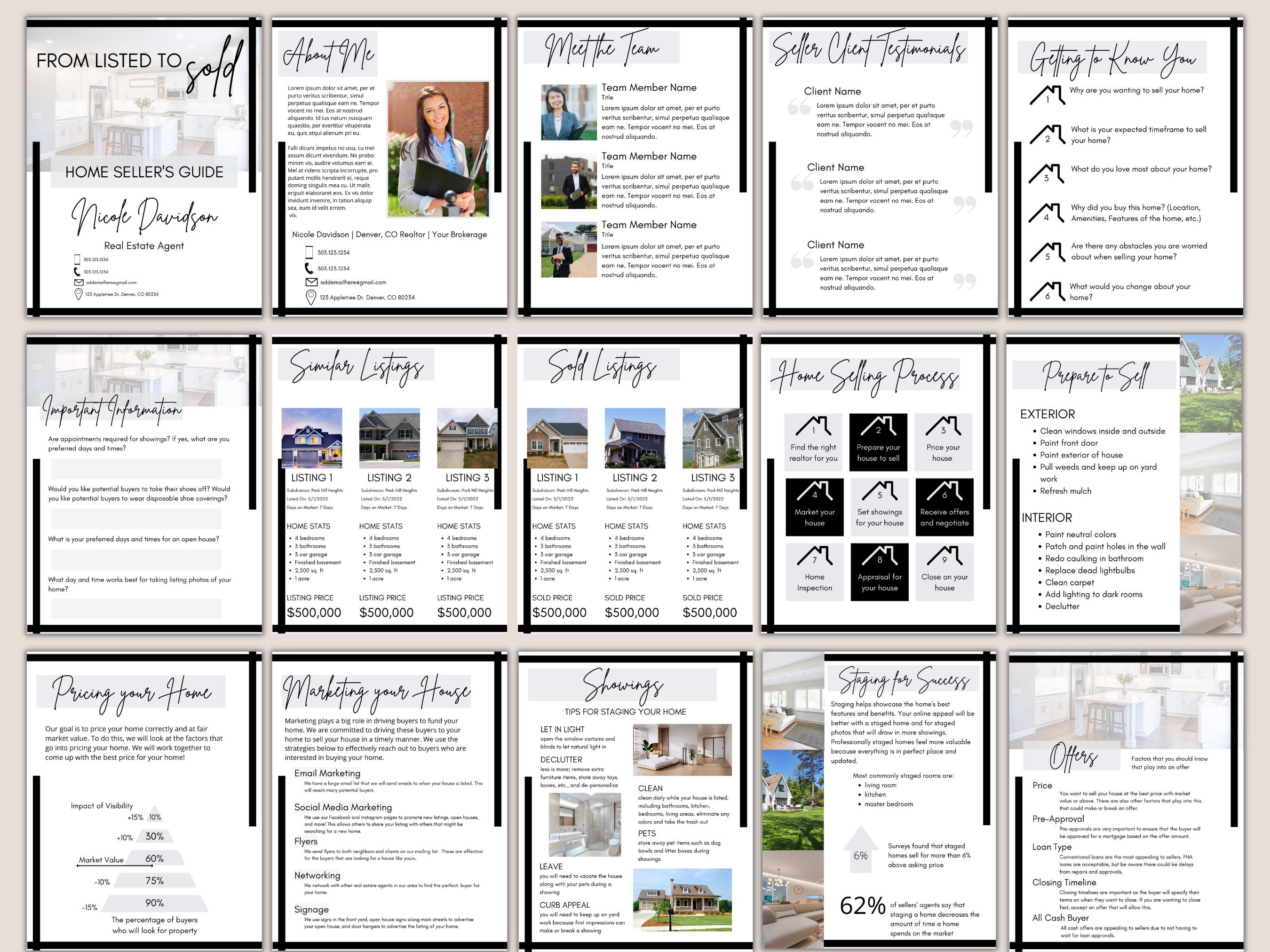 20 Page Real Estate Listing Presentation | Home Seller Guide | Home ...