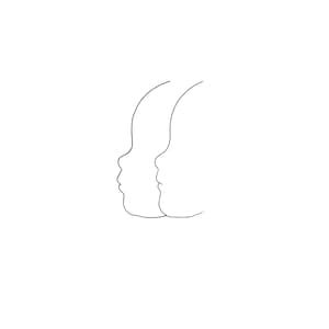 Tatuaje de perfil lateral de bebé, diseño de impresión digital minimalista personalizado, JPEG, PNG y SVG