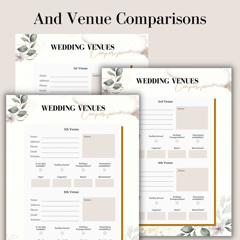 Simple Printable Wedding Planner Wedding Planner Kit Wedding Etsy