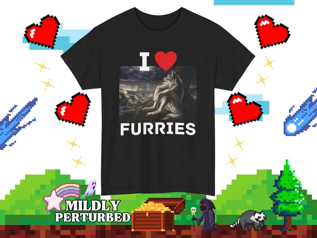 Funny Werewolf Meme T-shirt, I Heart Werewolfs Shirt, Cringe Wolf Meme ...