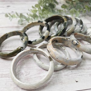 Orbicular Ocean Jasper Bangle, Gemstone Crystal Bracelet image 11