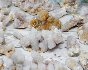 Cactus Quartz, Spirit Quartz, Fairy Quartz, Crystal Cluster from South Africa, Natural Druzy Quartz Cluster, Crystal Cluster, You Choose