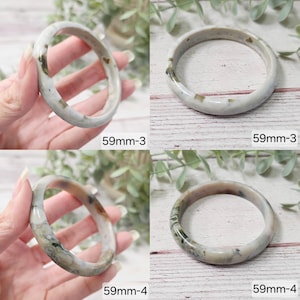 Orbicular Ocean Jasper Bangle, Gemstone Crystal Bracelet image 3