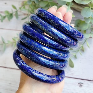 Lapis Lazuli Bangle - Etsy