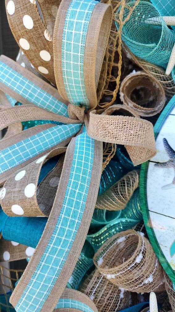 Beach Wreath Ocean Decor Sea and Sand Starfish Coastal - Etsy