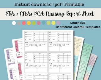 nursing report sheet cardiac CNA/PTC 6 Patient Nurse brain sheet | Nicu Nurse | Nursing Bundle | Printable Nursing report | Nursing Resources | pdf