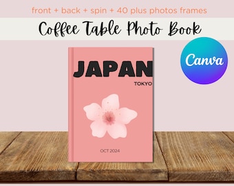 Coffee Table Books, Travel Photobook Canva Template editable