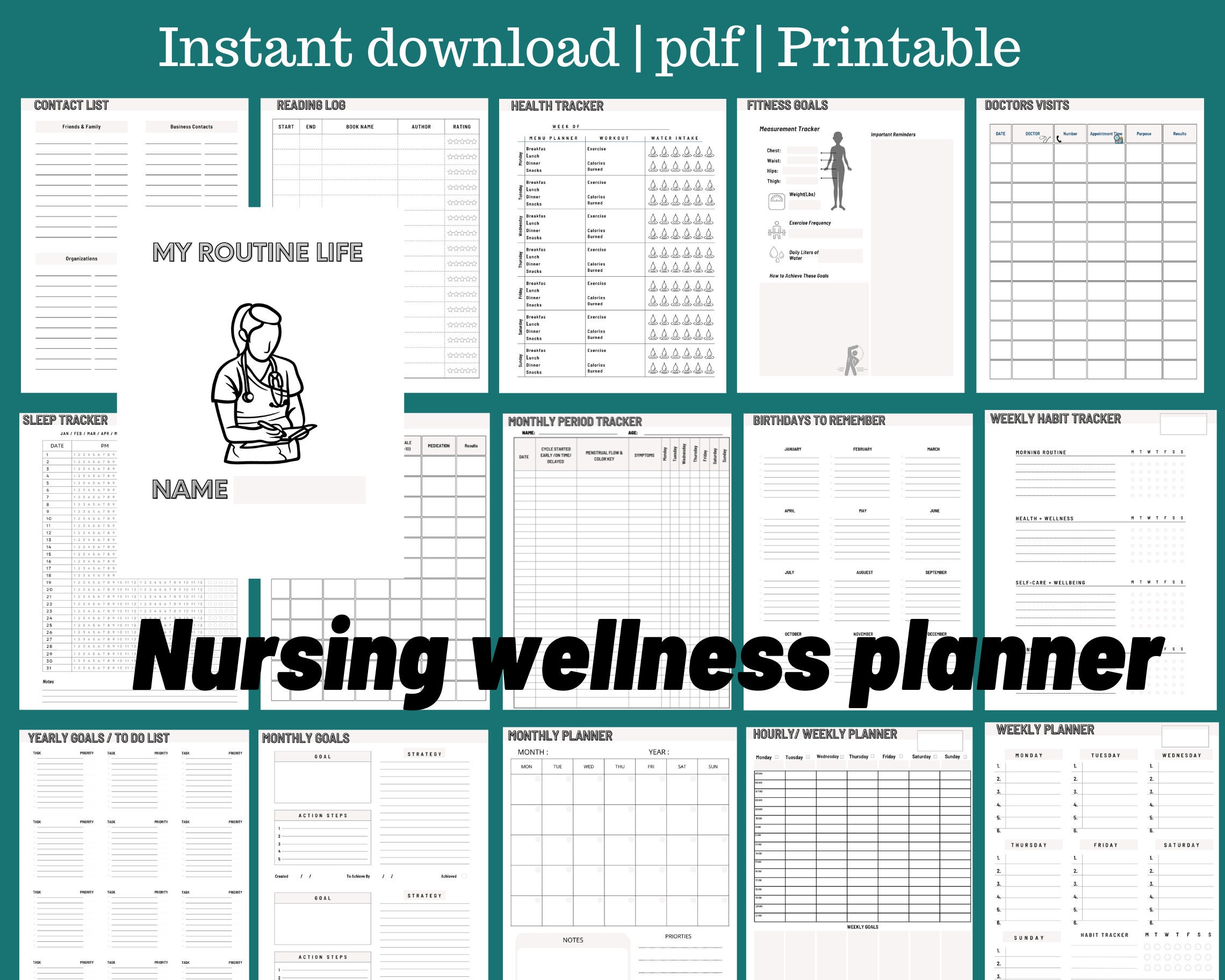 Nursing Life Binder, Medical Binder, Nicu Report Sheet, Cna Report