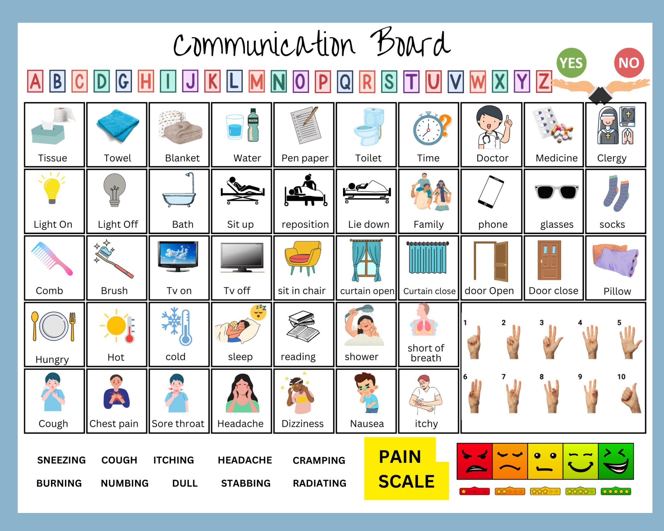 communication-board-for-hospital-resident-care-or-home-etsy