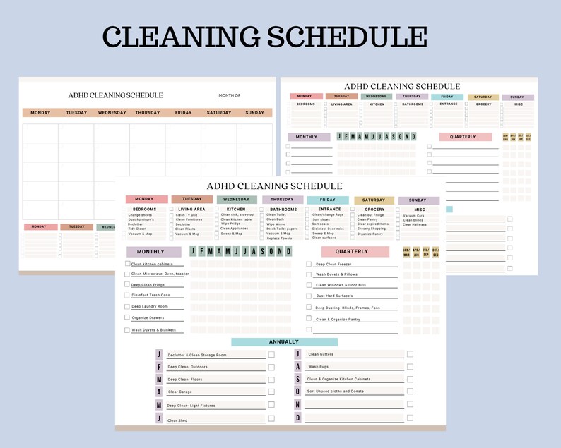ADHD Cleaning Autism Care Binder Autism Planner Editable - Etsy