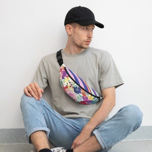 Avant Garde Fanny Pack – Colorful Water-Resistant Waist Bag, Adjustable Strap – Lizzy’s Signature Festival Fashion