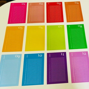 Colorful Perpetual Calendar Printable – Gradient Birthday & Anniversary Tracker PDF – Lizzy’s Signature