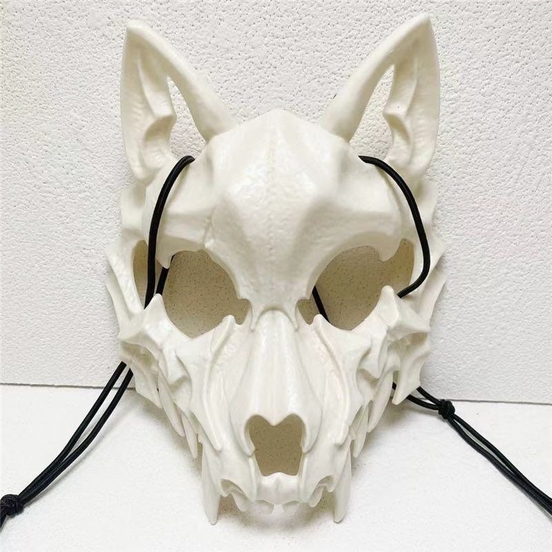 Therian Wolf skull mask black / white / luminous resin mask -  Portugal