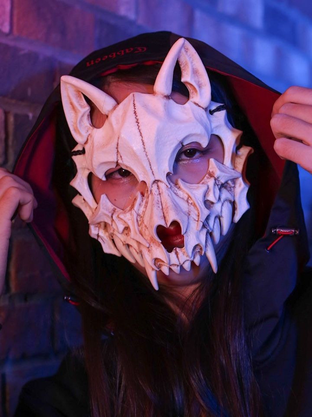 Therian Mask Wolf Halloween Costume for Men Scary Animal Furry Head Novelty  Special Use Cosplay Latex