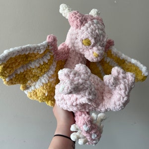 Crochet Wyvern Pattern, Dragon Hatchling, Amigurumi, Tutorial, Plushie image 3
