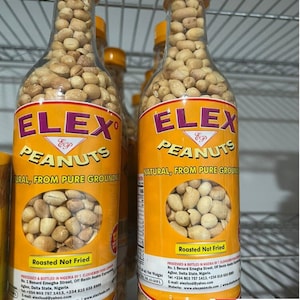 ELEX PEANUTS - Natural Roasted Ground Peanuts (Set of 4 Bottles)
