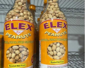 ELEX PEANUTS - Natural Roasted Ground Peanuts (Set of 2 Bottles)