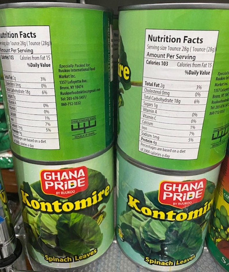 Kontomire/cocoyam Leaves/spinach Leaves Ghana Pride Etsy