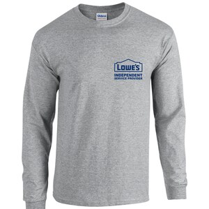 Lowes independent service provider long sleeve tee- sport grey