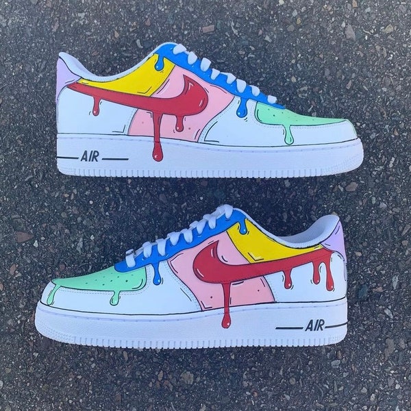Custom Cartoon Drip Sneakers Etsy Custom Cartoon Drip Sneakers Etsy